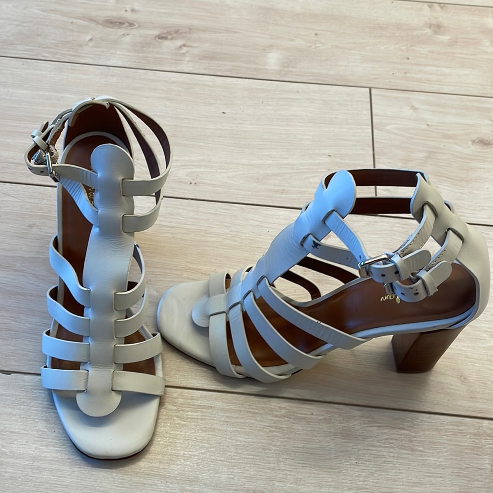 Steven Alan Cream Strappy Heeled Sandals Size 9